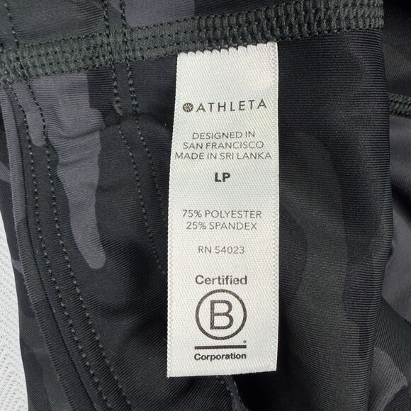 Athleta Ultimate Camo 7/8 Tight Women's Size LP Petite Black Mid Rise Pocket - Picture 8 of 11